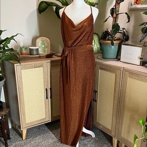 Express Copper Maxi Dress